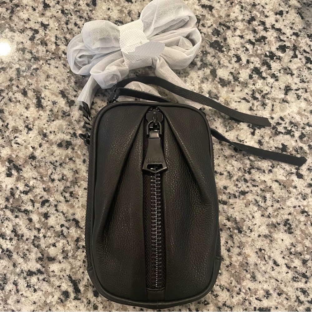 - Aimee Kestenberg Leather Crossbody with RFID - Tamitha Black